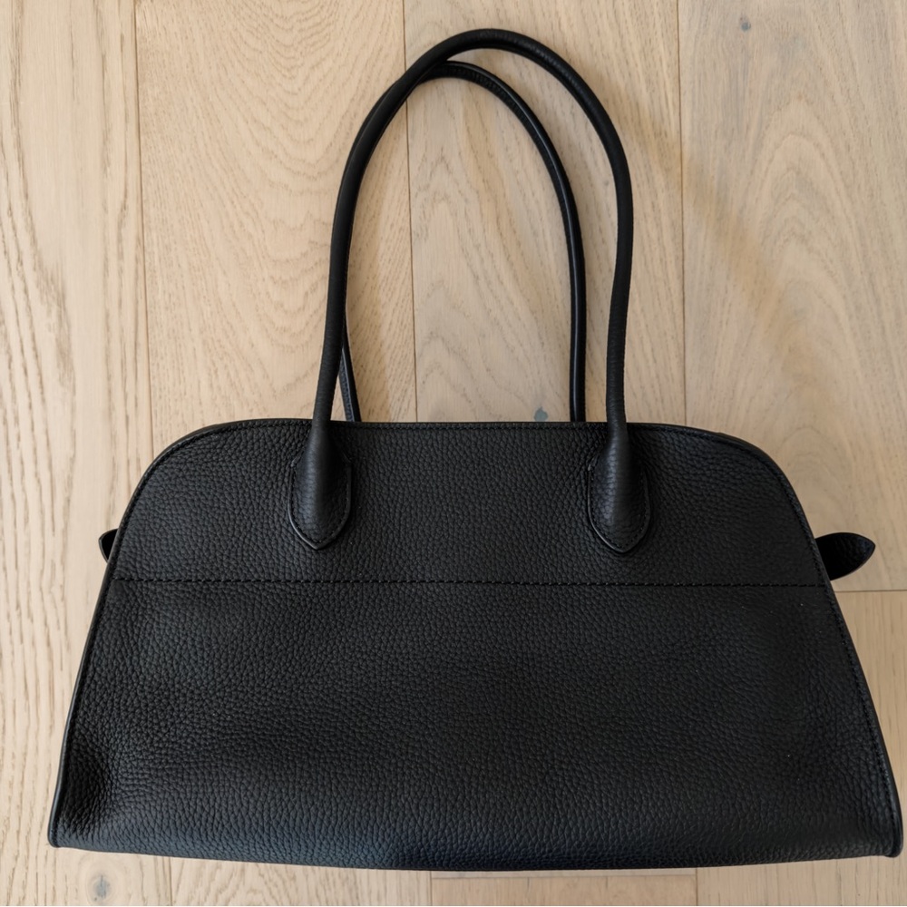 The Row Margaux Shoulder 12 Bag in Black Leather - Picture 9 of 11